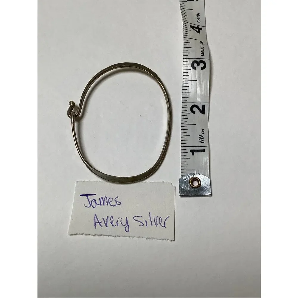 James Avery 925 Sterling Silver Hook-On Bangle Charm Bracelet Minimalist F17-8